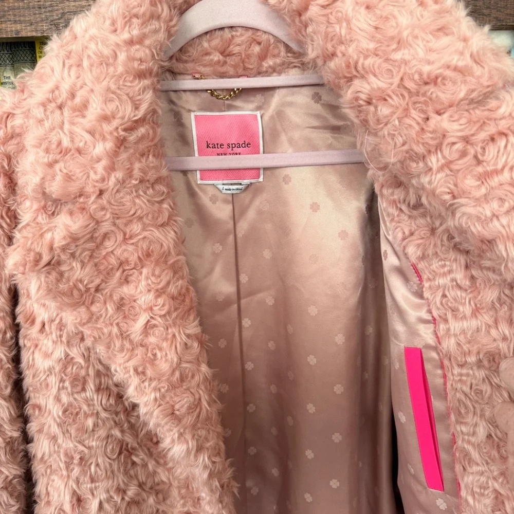 Kate Spade Faux Fur Coat - Picture 4 of 6